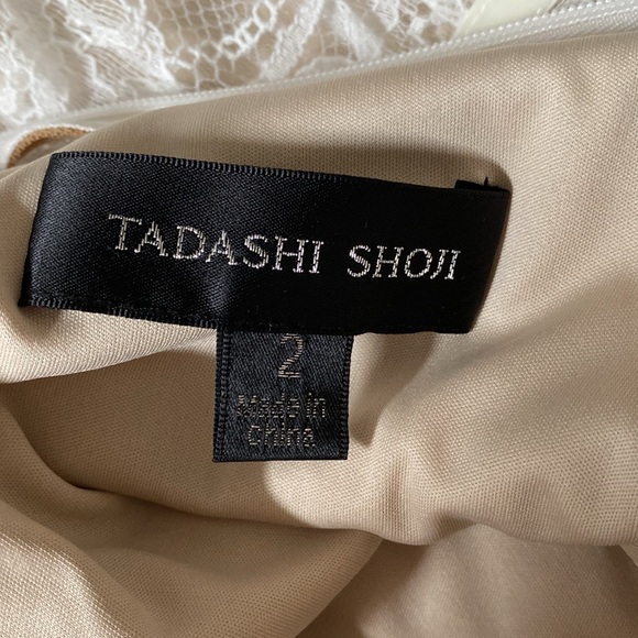 Tadashi Shoji - Tatiana Long-sleeve Tea-length Lace Dress - Picture 8 of 10